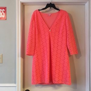 Hot pink crochet Lilly Pulitzer Dress